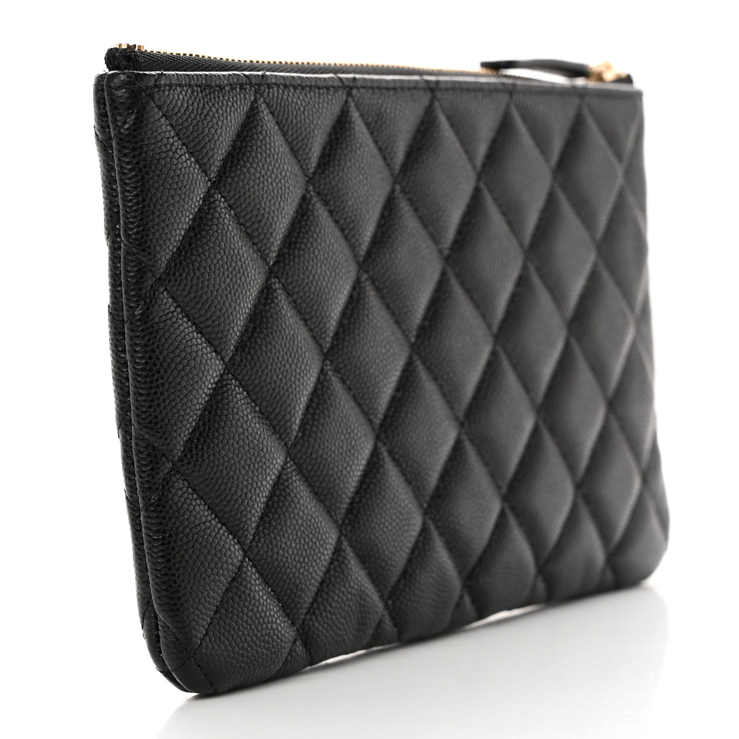 Chanel Caviar Quilted Crystal Enamel Cosmetic Case Black 3 of 8
