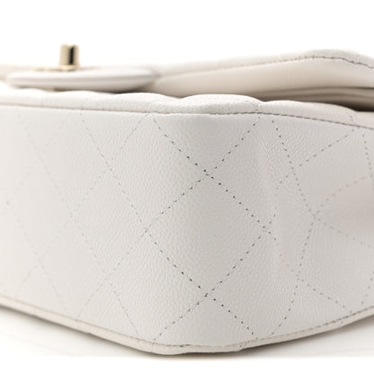 Chanel Caviar Quilted Medium Double Flap White 10 of 10
