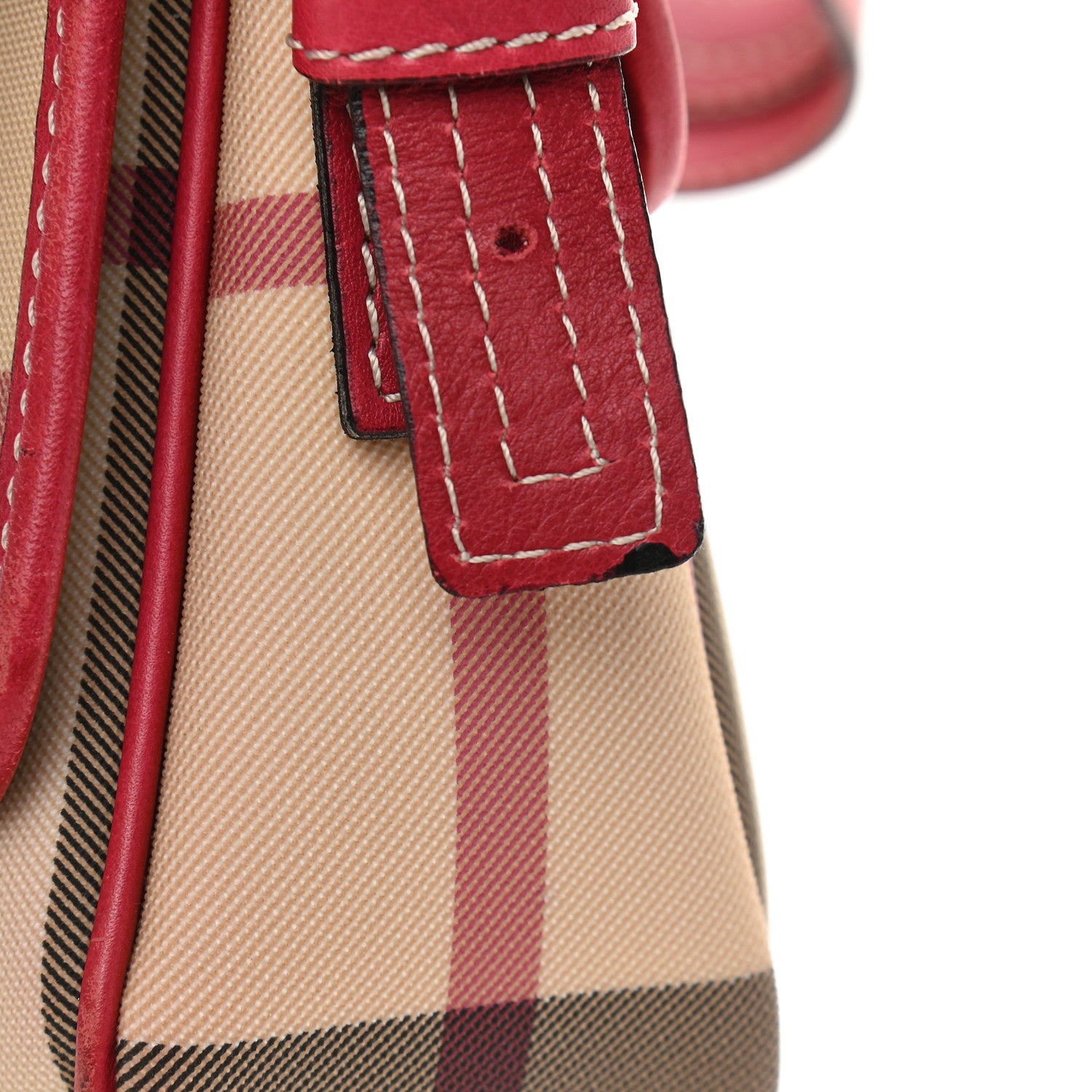 Burberry House Check Buckle Shoulder Bag Red 10 of 13