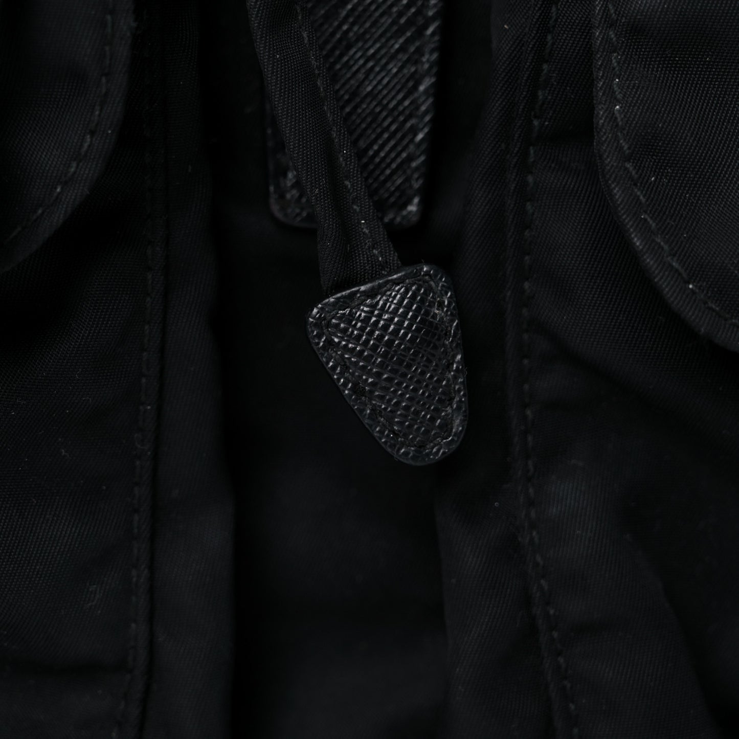 Tessuto Nylon Saffiano Medium Backpack Black