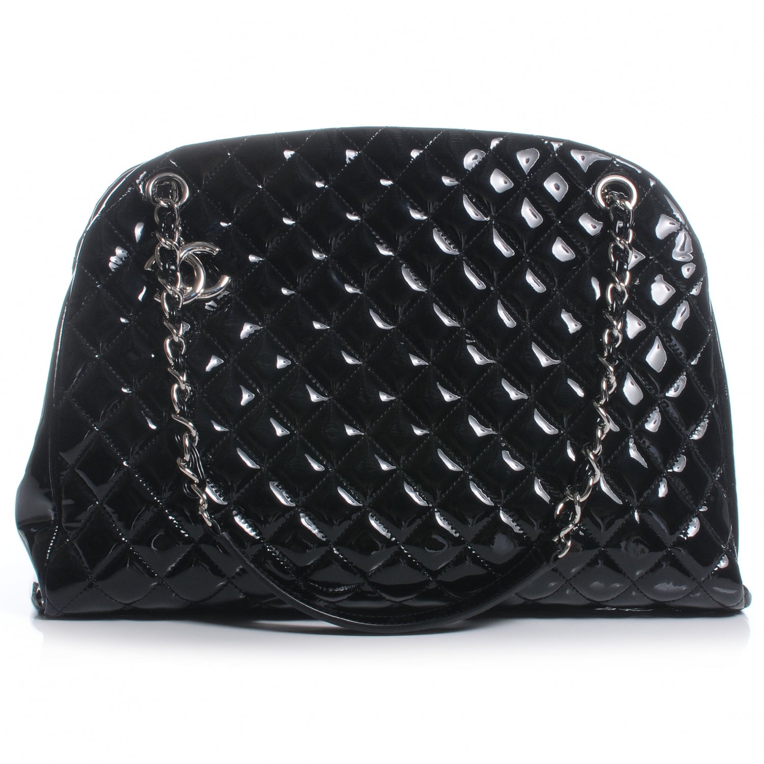 Chanel Patent Quilted Large Just Mademoiselle Black 1 of 7