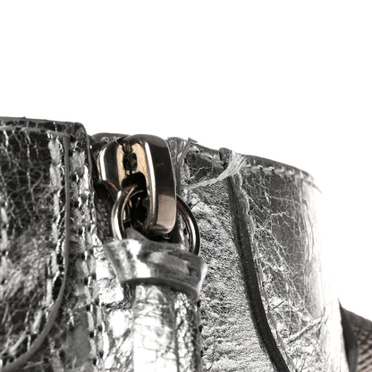 Balenciaga Metallic Agneau Arena Cagole 90mm Boots 37 Silver 9 of 12