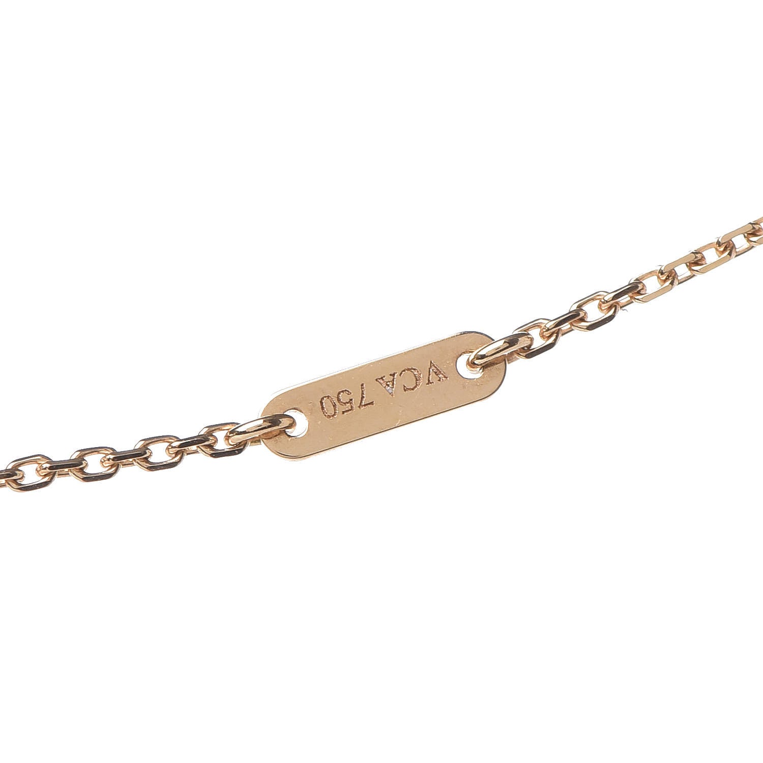 Van Cleef & Arpels 18K Yellow Gold Mother of Pearl Sweet Alhambra Butterfly Pendant Necklace 6 of 6