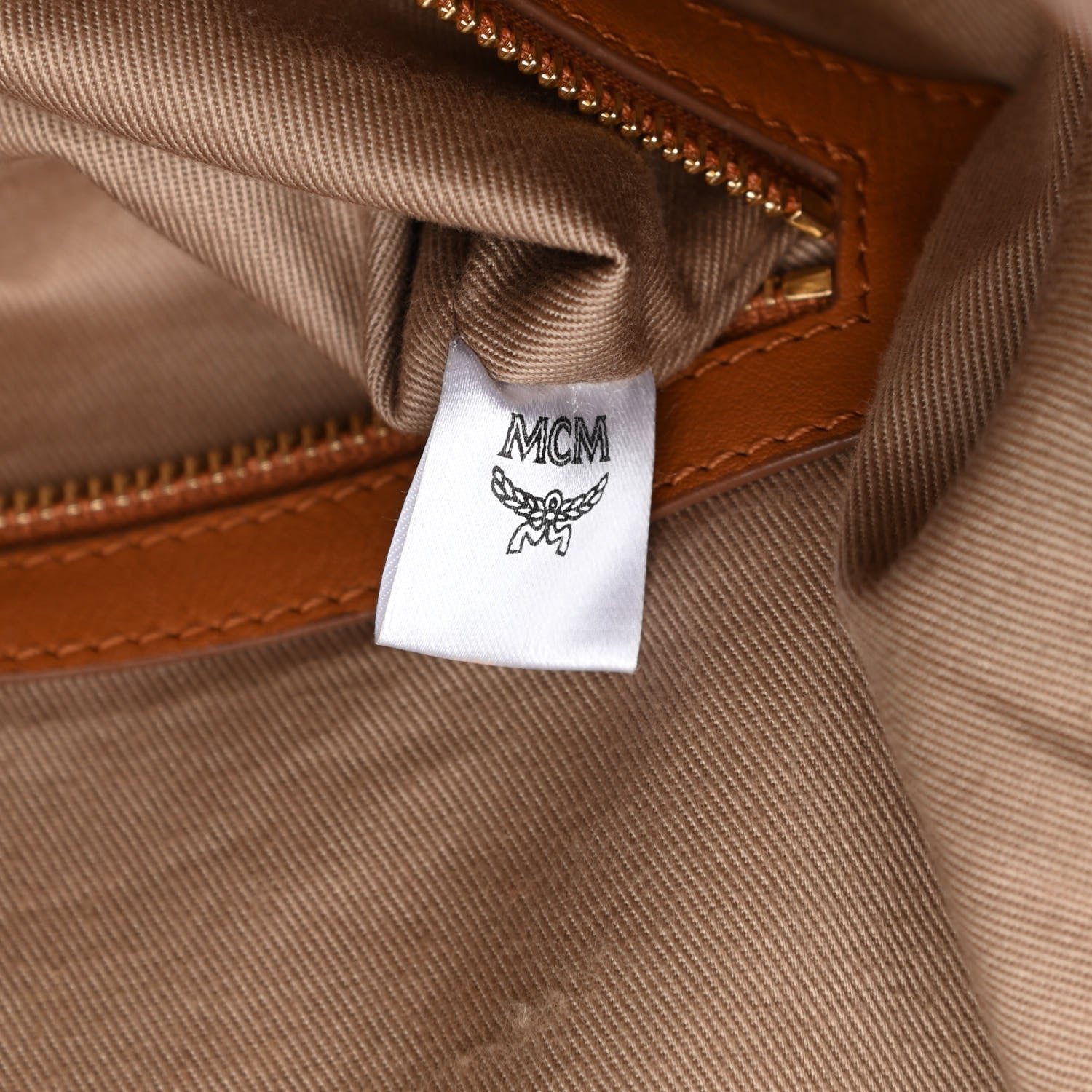 MCM Calfskin Ottomar Monogram Large Klara Hobo Cognac 6 of 11