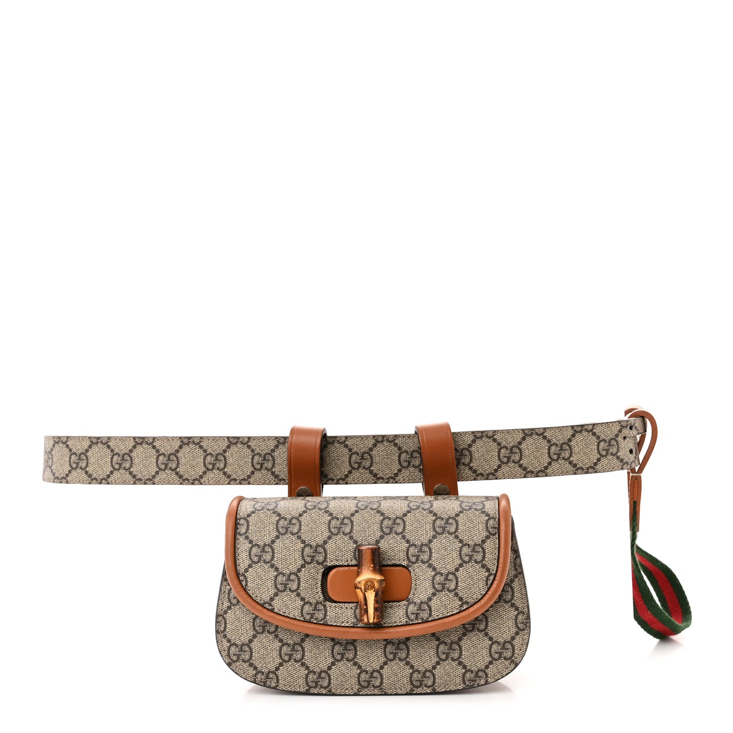 GG Supreme Monogram Web Bamboo Mini 1947 Belt Bag 95 38 Beige