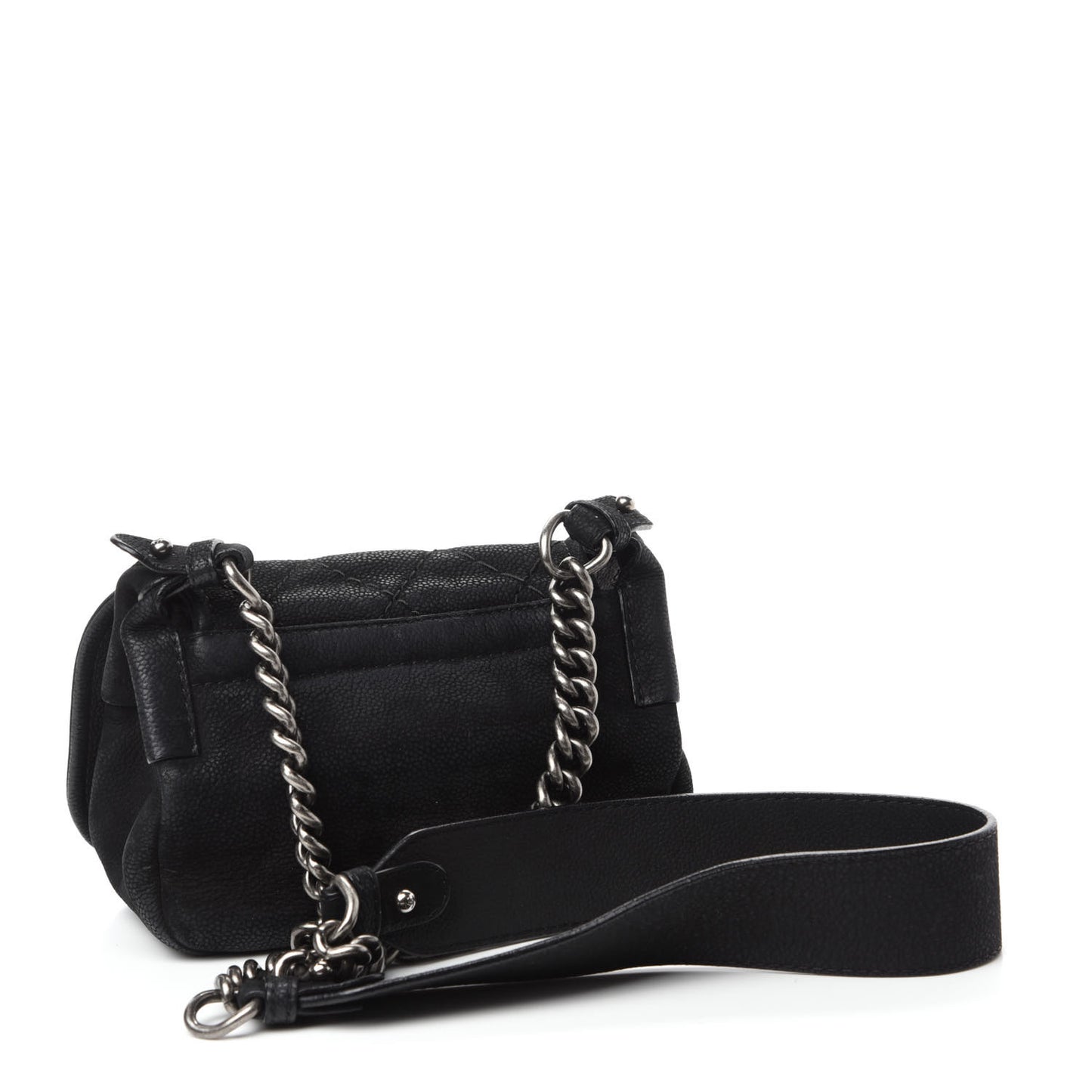 Bullskin Suede Small Highlander Messenger Flap Black