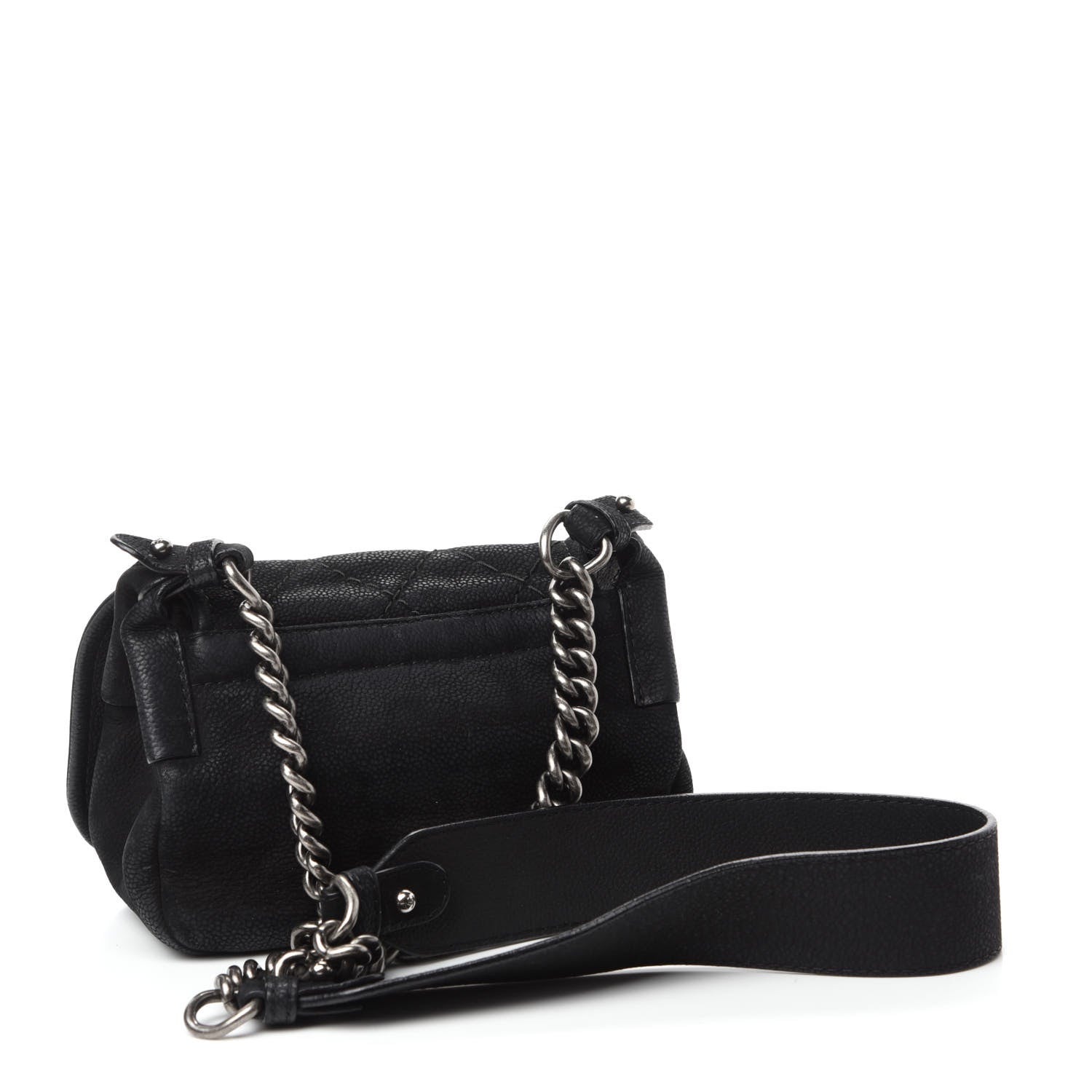 Chanel Bullskin Suede Small Highlander Messenger Flap Black 3 of 11