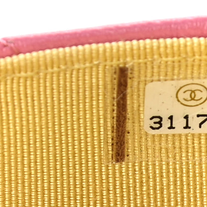 Chanel Lambskin Quilted Glasses Case With Chain Pink Yellow 7 of 12