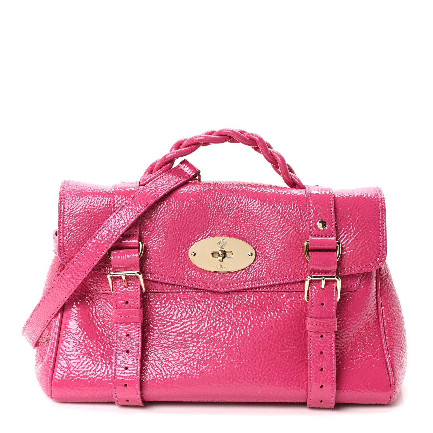 Mulberry Spongy Patent Small Alexa Pink 1 of 10