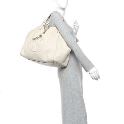 Gucci Pebbled Calfskin Large Soho Shoulder Bag Off White 2 of 12