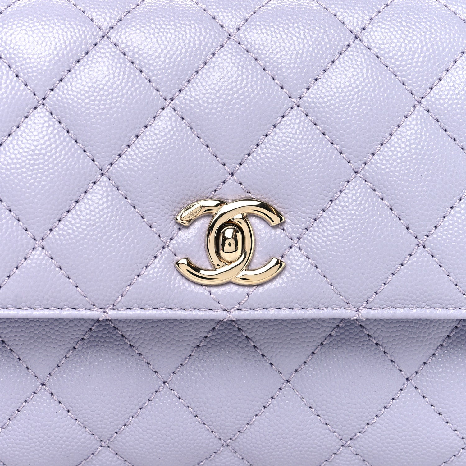 Chanel Caviar Quilted Mini Coco Handle Flap Light Purple 8 of 10