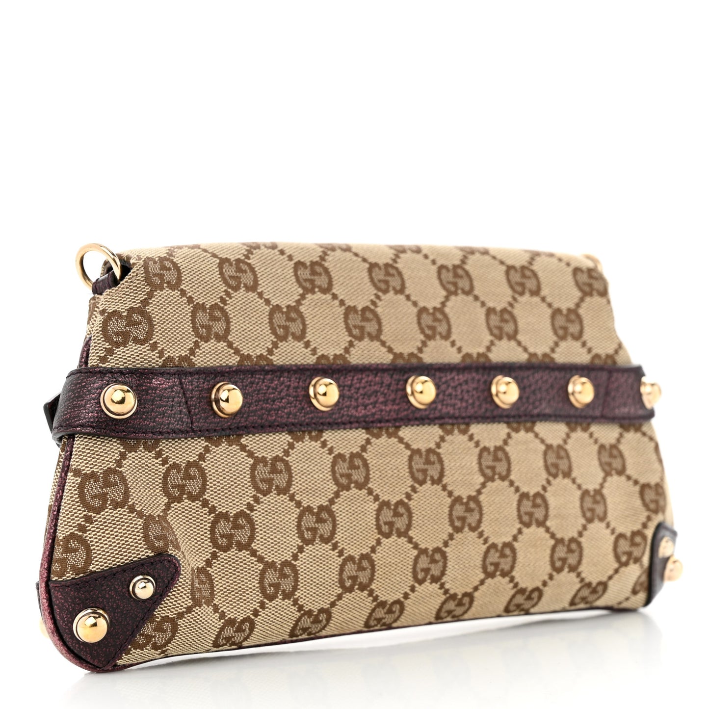 Monogram Small Horsebit Chain Clutch Purple
