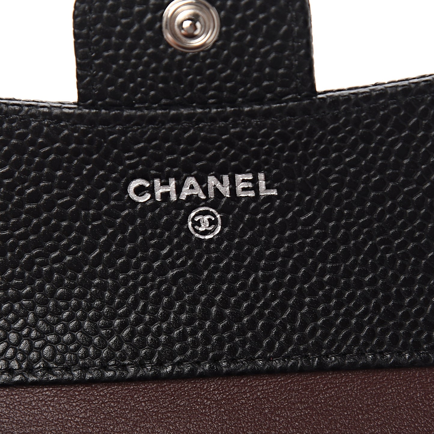Caviar Quilted Compact Flap Wallet Black