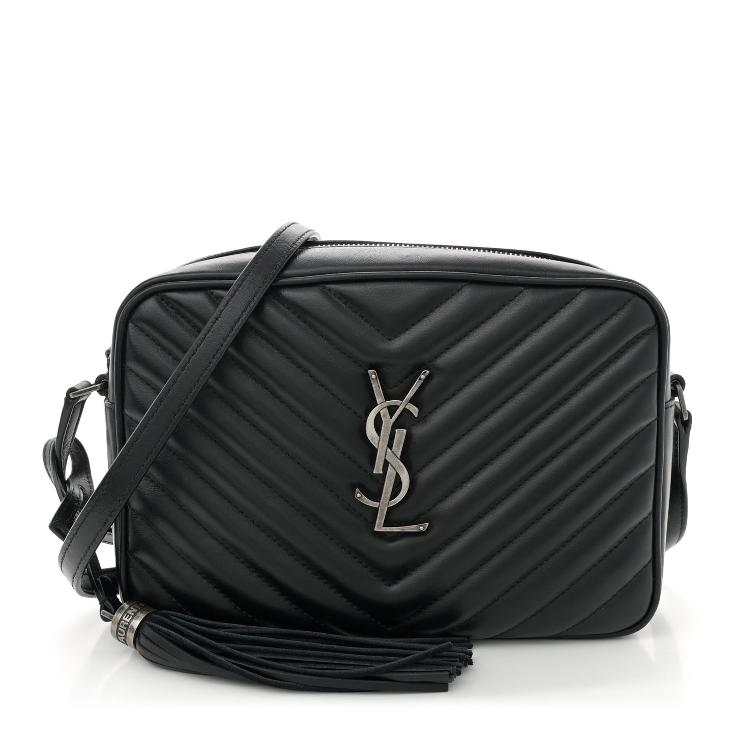 Calfskin Matelasse Monogram Lou Camera Bag Black