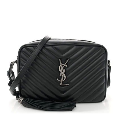 Saint Laurent Calfskin Matelasse Monogram Lou Camera Bag Black 1 of 12