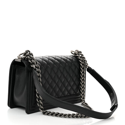 Chanel Caviar Quilted Medium Boy Flap Black 3 of 11