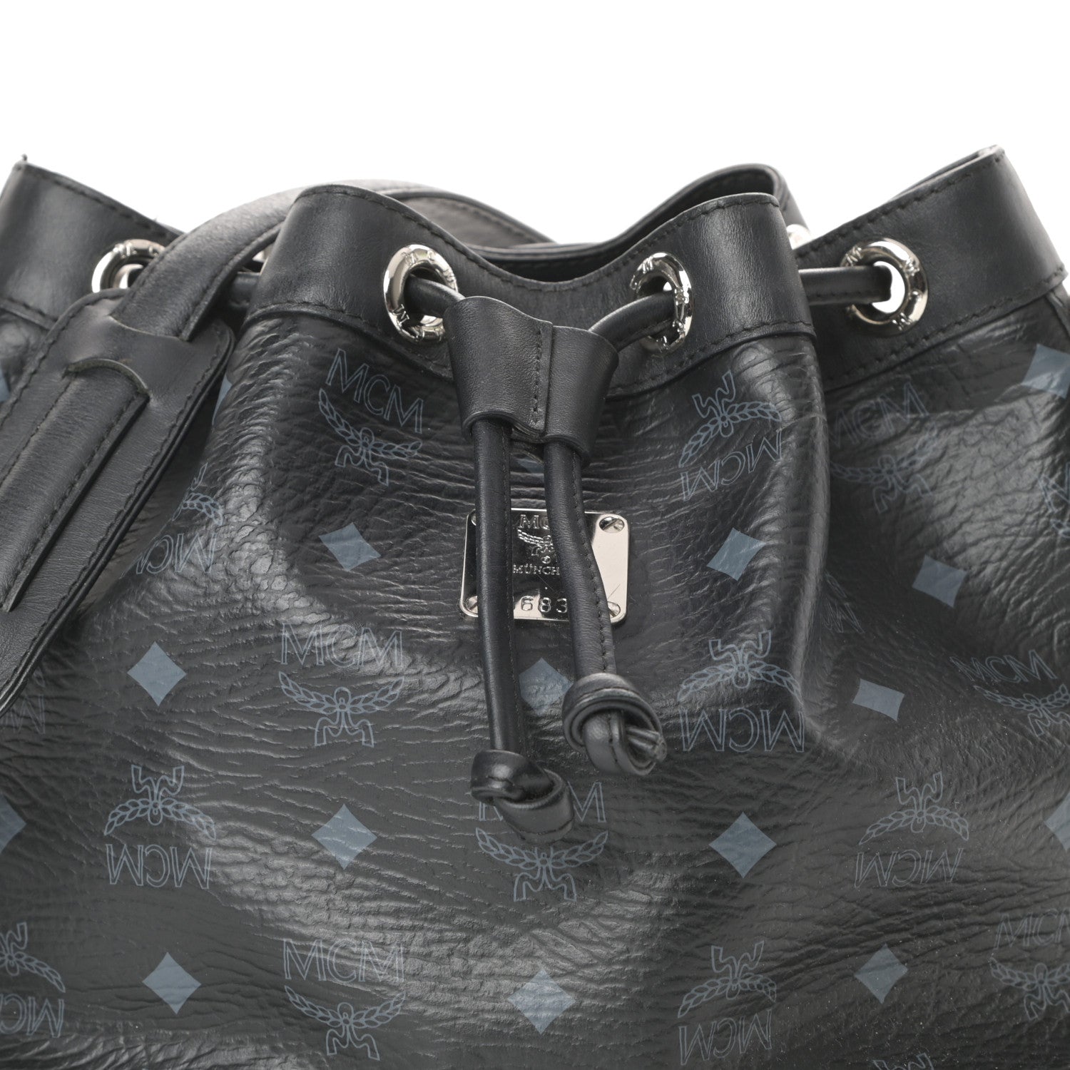 MCM Visetos Essential Drawstring Bucket Bag Black 11 of 14