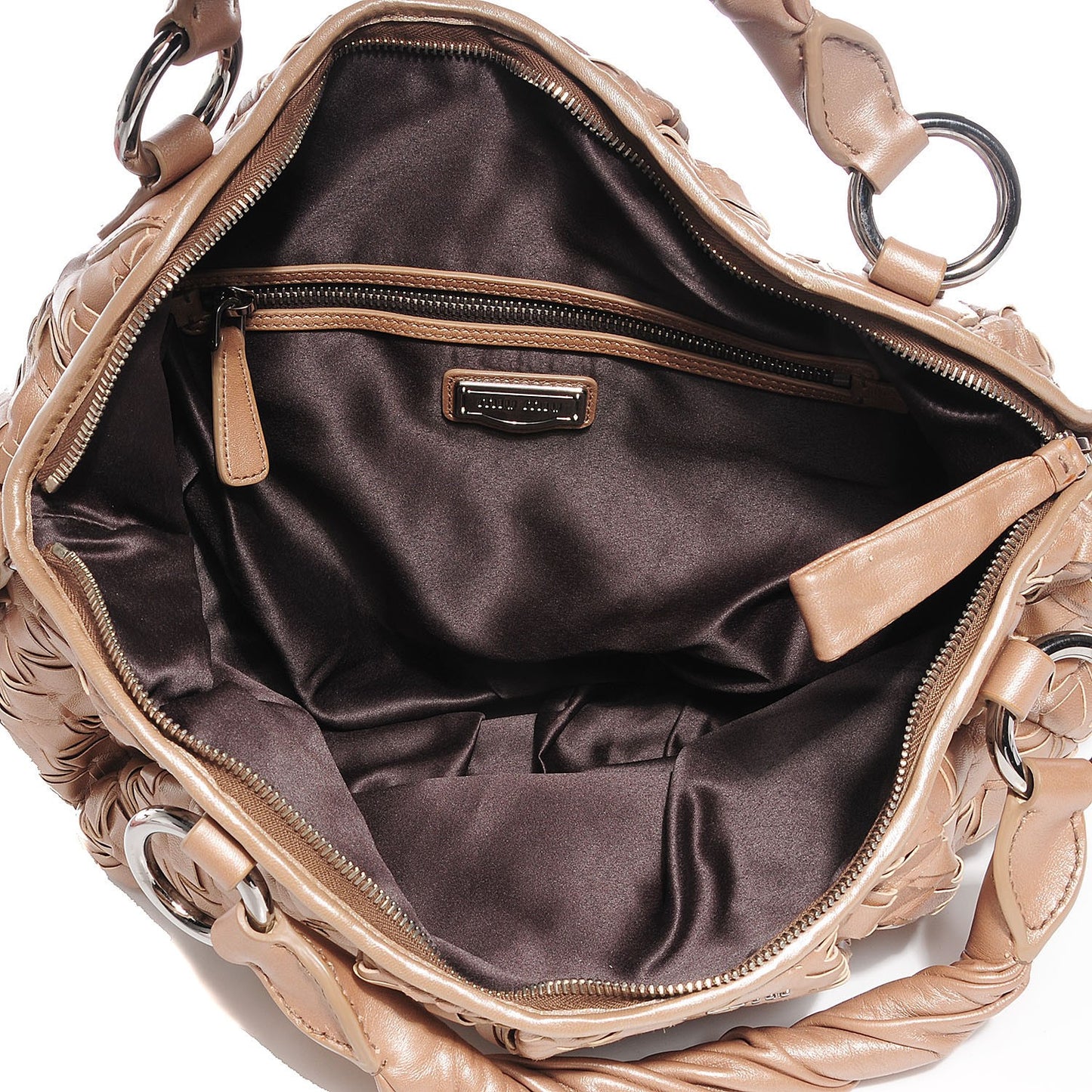 Woven Leather Hobo