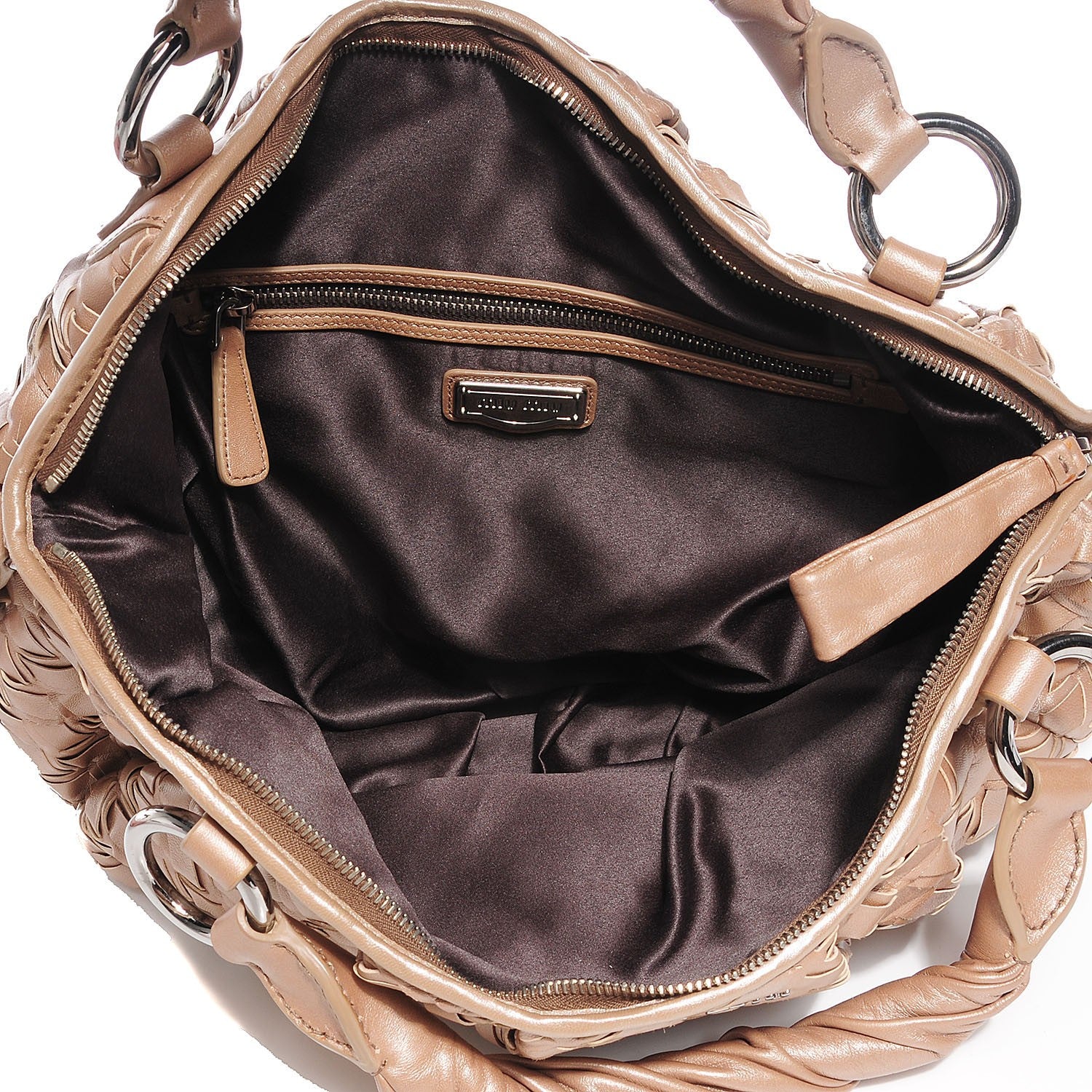 Miu Miu Woven Leather Hobo 9 of 9