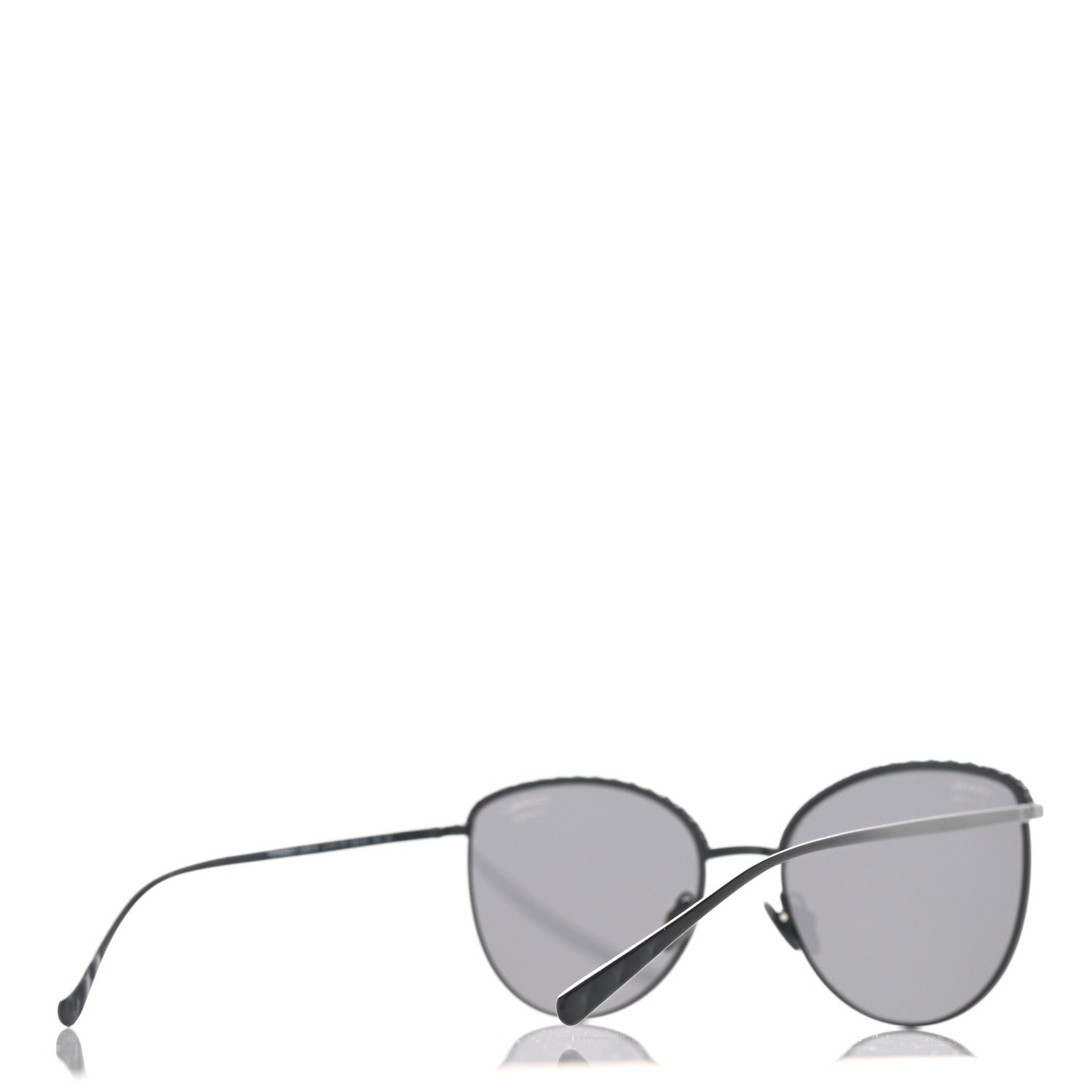 Chanel Metal Crystal Polarized Sunglasses 4258-B Black 4 of 8