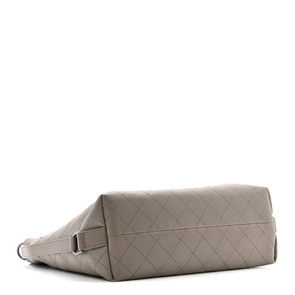 Chanel Calfskin Stitched Large Hobo Grey 4 of 12