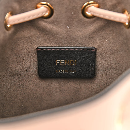 Fendi Vitello King F is Fendi Logo Embossed Mini Mon Tresor Bucket Bag Light Rose 5 of 10