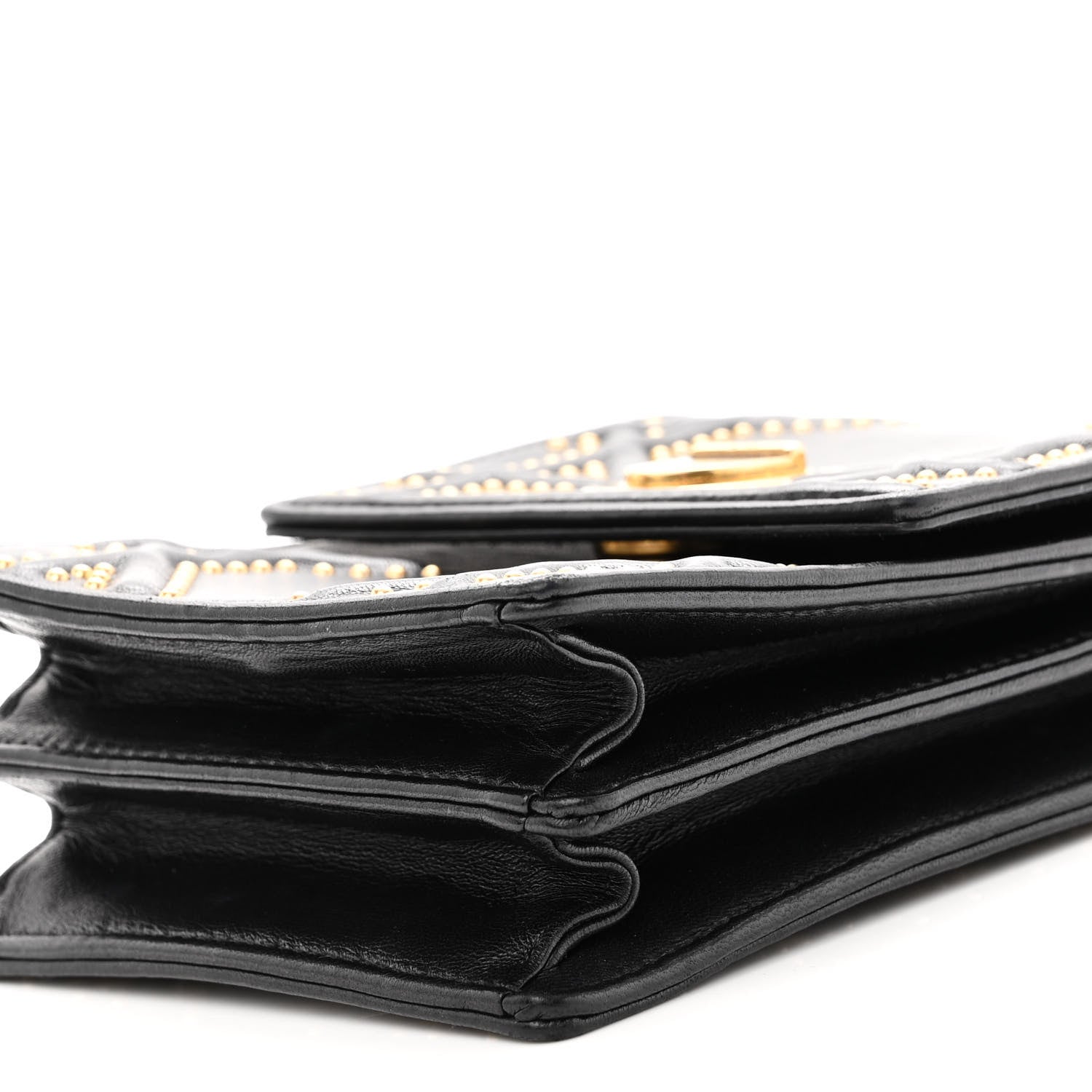 Christian Dior Lambskin Studded Vertical Diorama Black 9 of 9