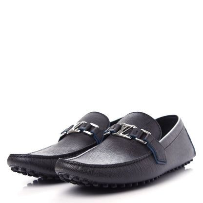 Louis Vuitton Taiga Mens Hockenheim Moccasin Loafers 8 Ardoise 3 of 10