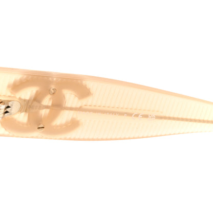 Chanel Acetate Rectangle Sunglasses 5493 Light Yellow Light Yellow 6 of 8