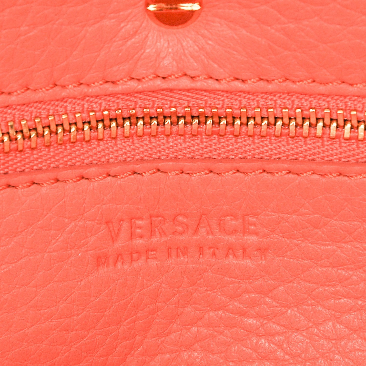 Versace Deerskin Large Signature Day Bag Pesca 6 of 7
