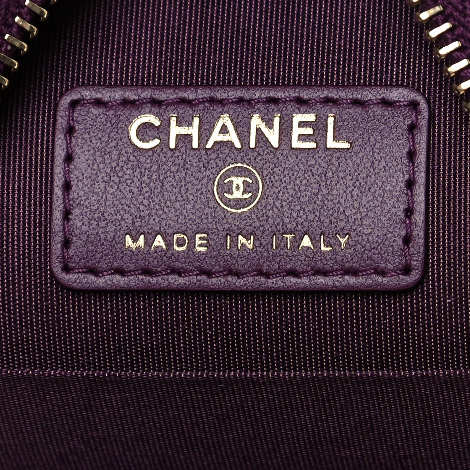 Chanel Goatskin Quilted Chanel 19 Round Clutch With Chain Purple 5 of 10