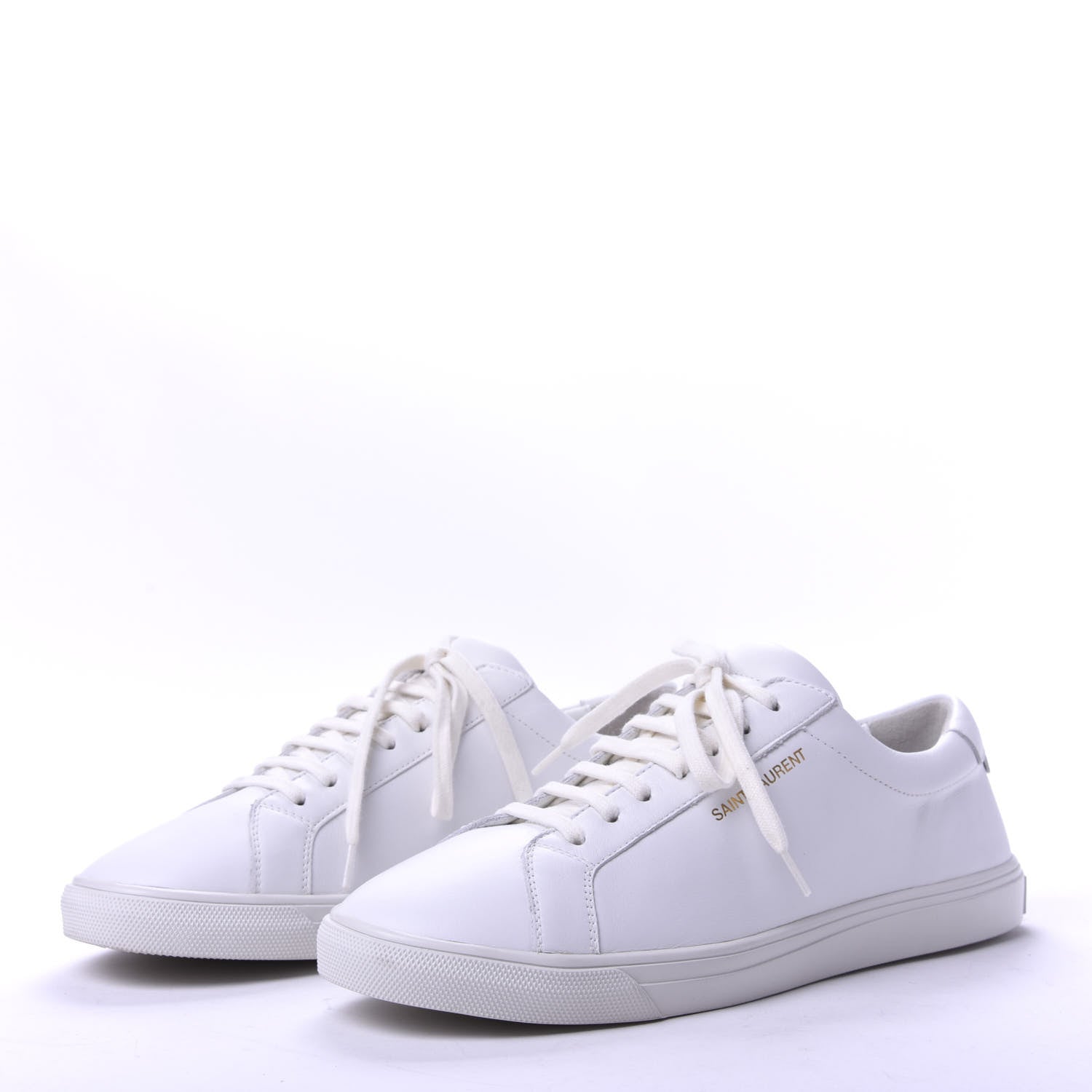 Saint Laurent Calfskin Andy Low Top Sneakers 39 Blanc Optique 3 of 9