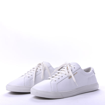 Saint Laurent Calfskin Andy Low Top Sneakers 39 Blanc Optique 3 of 9