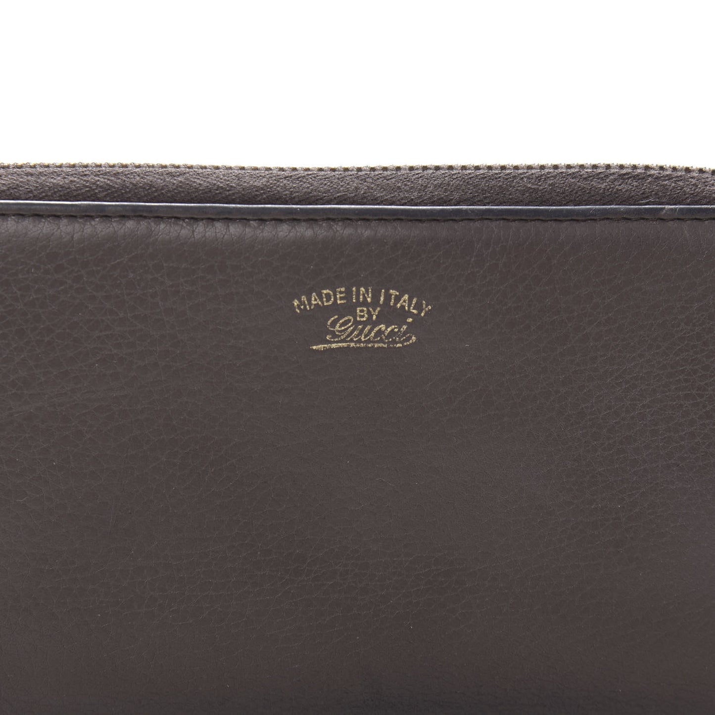 Dollar Calfskin Bamboo Tassel Zip Around Wallet Grey Field
