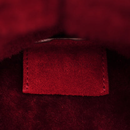 Bottega Veneta Suede Shearling Maxi Intrecciato Small Arco Tote Red 7 of 12