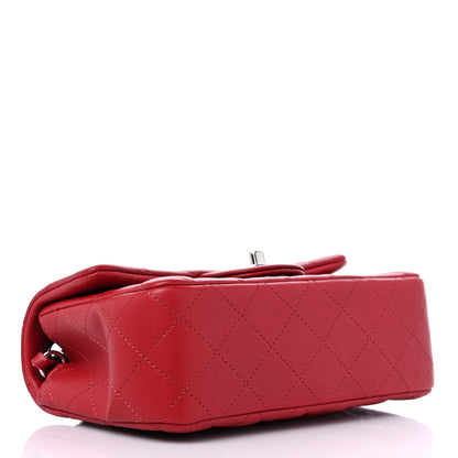 Chanel Lambskin Quilted Mini Rectangular Flap Red 4 of 11