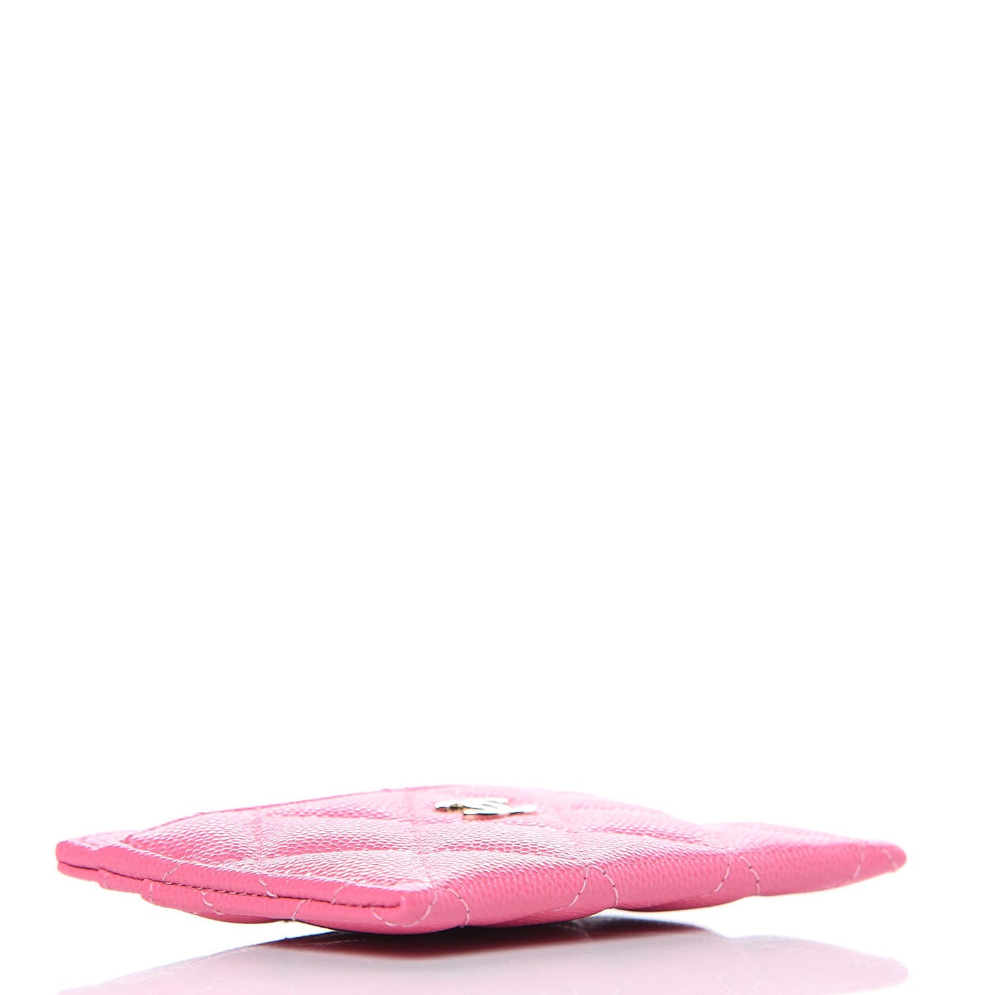 Caviar Quilted Card Holder Pink