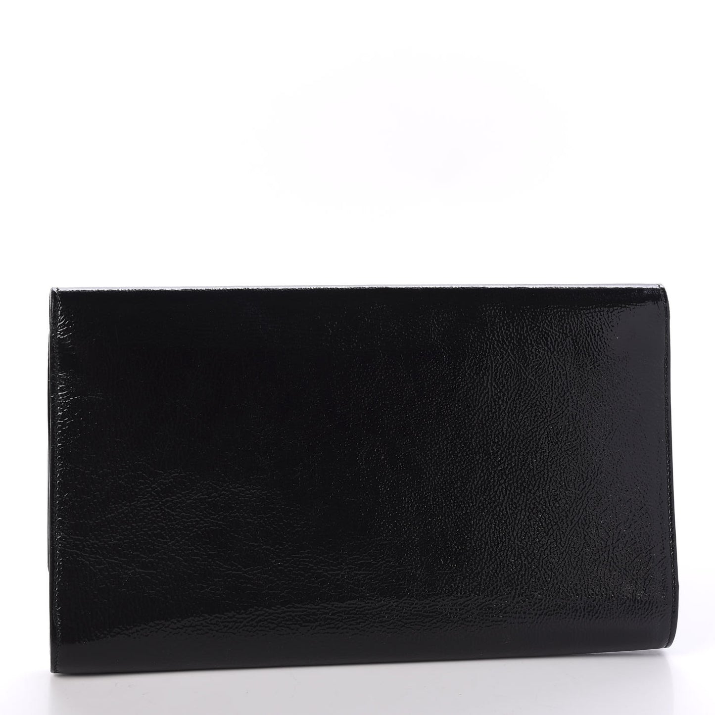 Textured Patent Monogram Large Belle De Jour Clutch Black