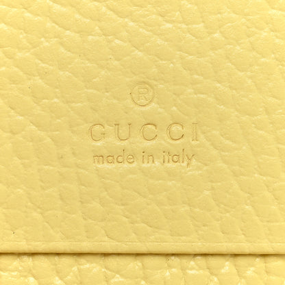 Gucci Dollar Calfskin Bi-Color GG Marmont Card Case Oatmeal Banana 6 of 6