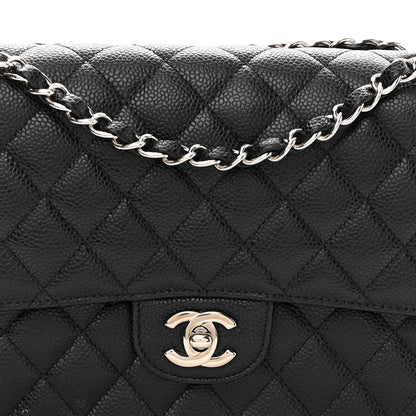 Chanel Caviar Quilted Medium Double Flap Black 8 of 10