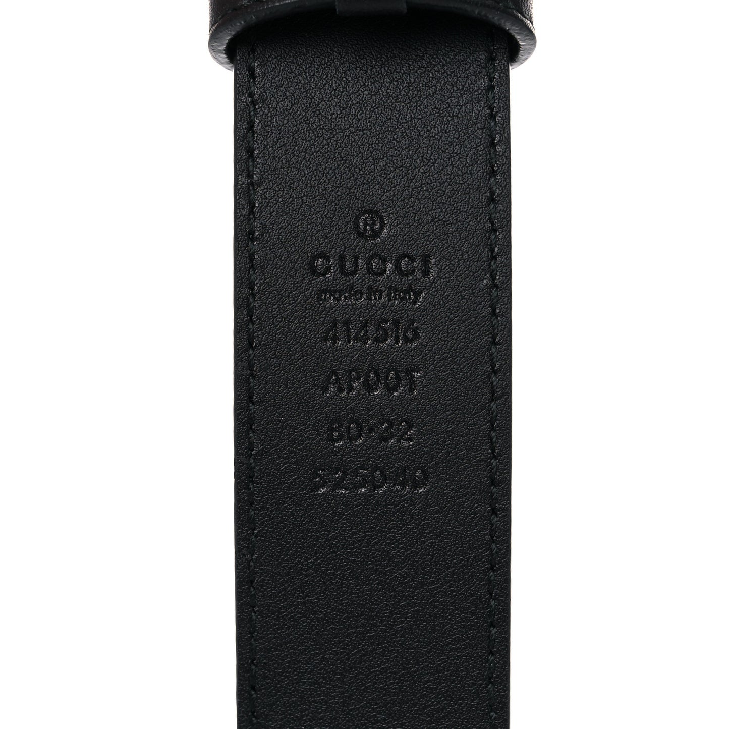Calfskin Double G 30mm Belt 80 32 Black