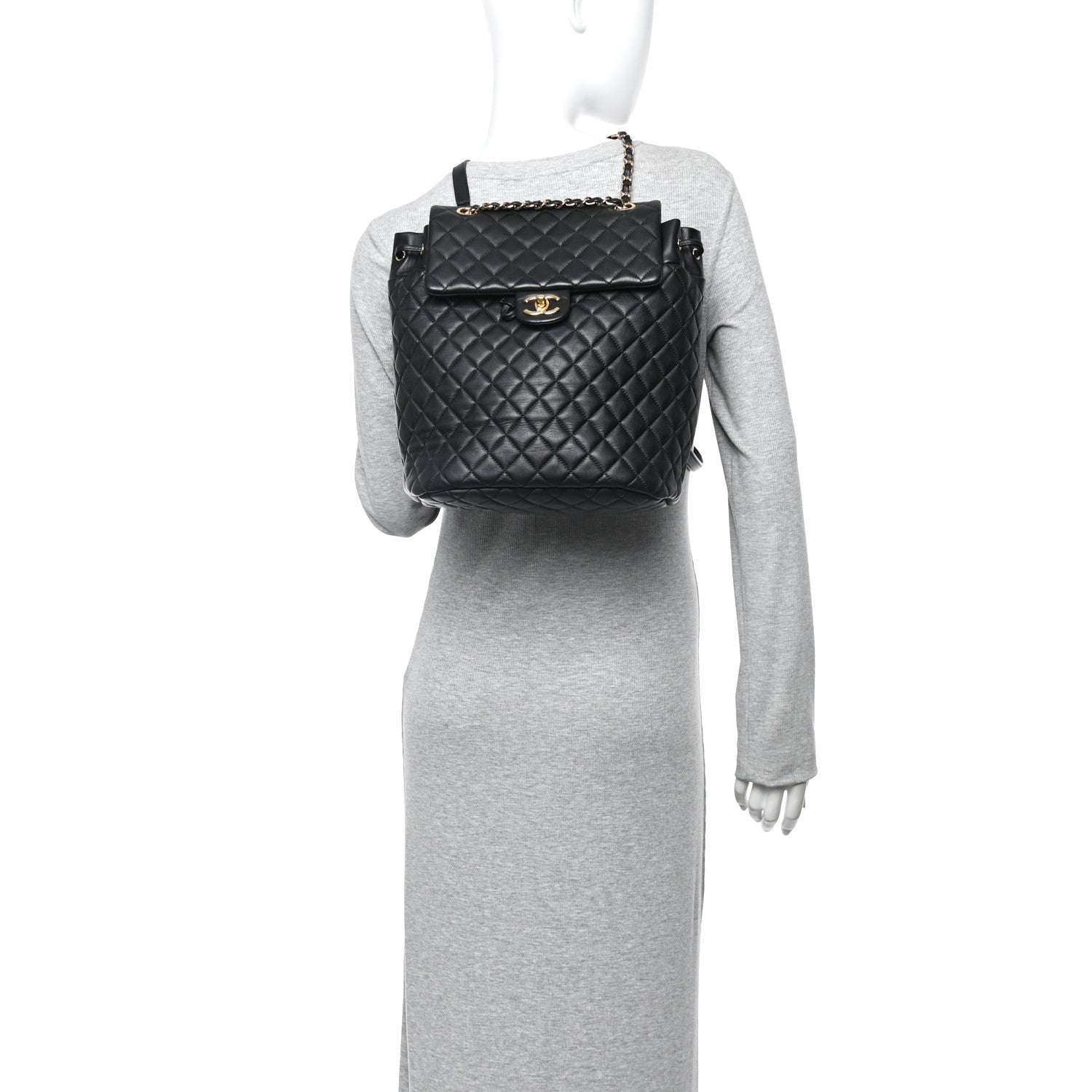 Chanel Lambskin Quilted Large Urban Spirit Backpack Black 2 of 10