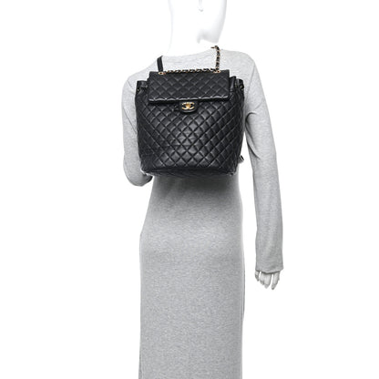 Chanel Lambskin Quilted Large Urban Spirit Backpack Black 2 of 10