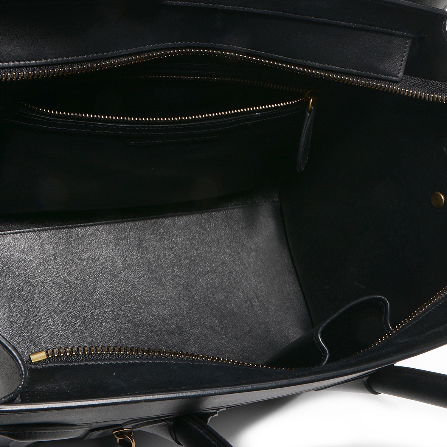 Celine Palmelato Leather Mini Luggage Black 9 of 10