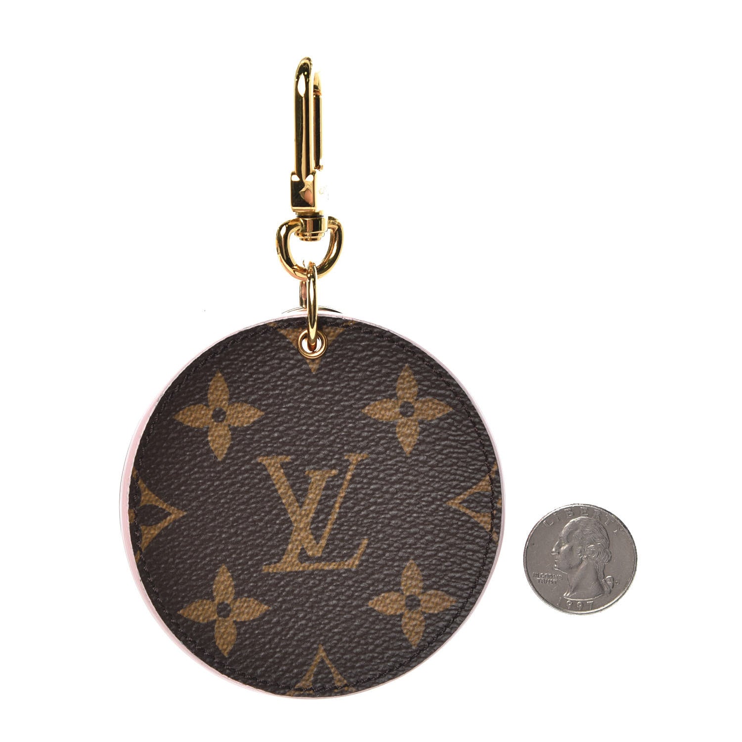 Louis Vuitton Monogram LV Mirror Bag Charm Key Holder Rose Ballerine 2 of 7