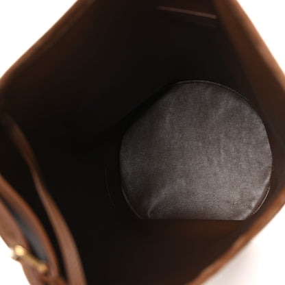 Saint Laurent Velvet Suede Le Monogramme Bucket Bag Warm Tan Red Cigar 6 of 14