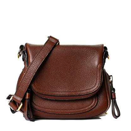 Tom Ford Pebbled Calfskin Mini Jennifer Crossbody Bag Caramel 1 of 9