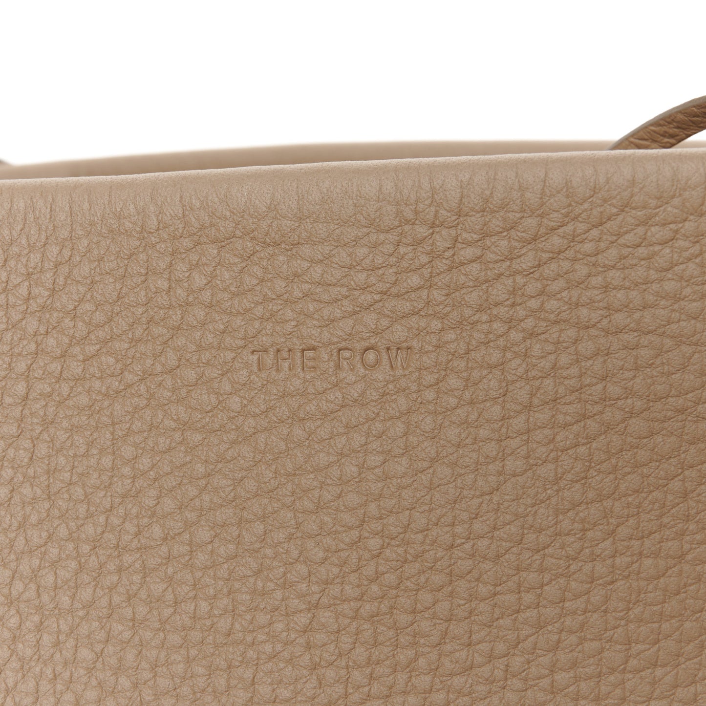 Grained Calfskin Medium N/S Park Tote Dark Taupe