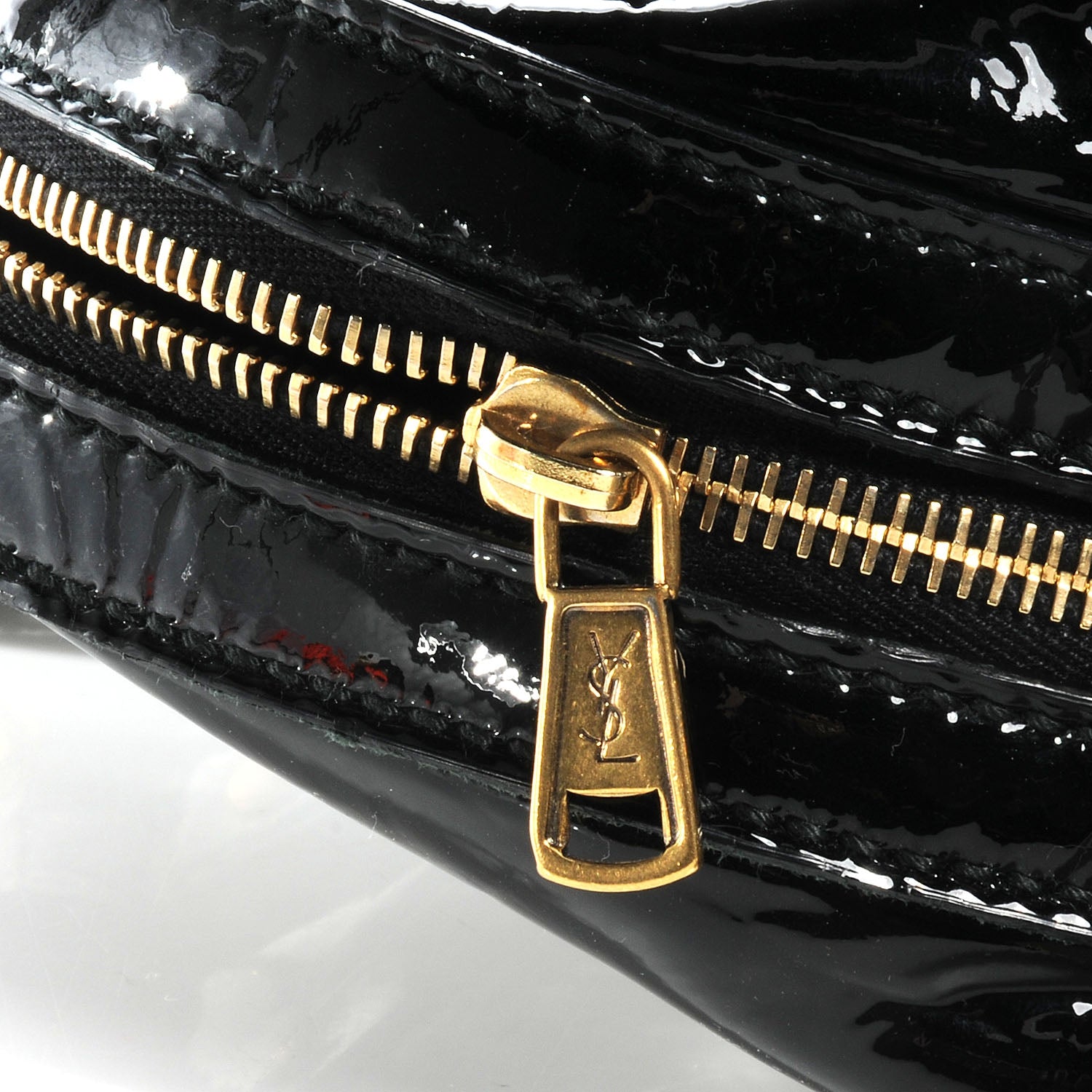Saint Laurent Patent Croc Oversized Muse Black 14 of 14