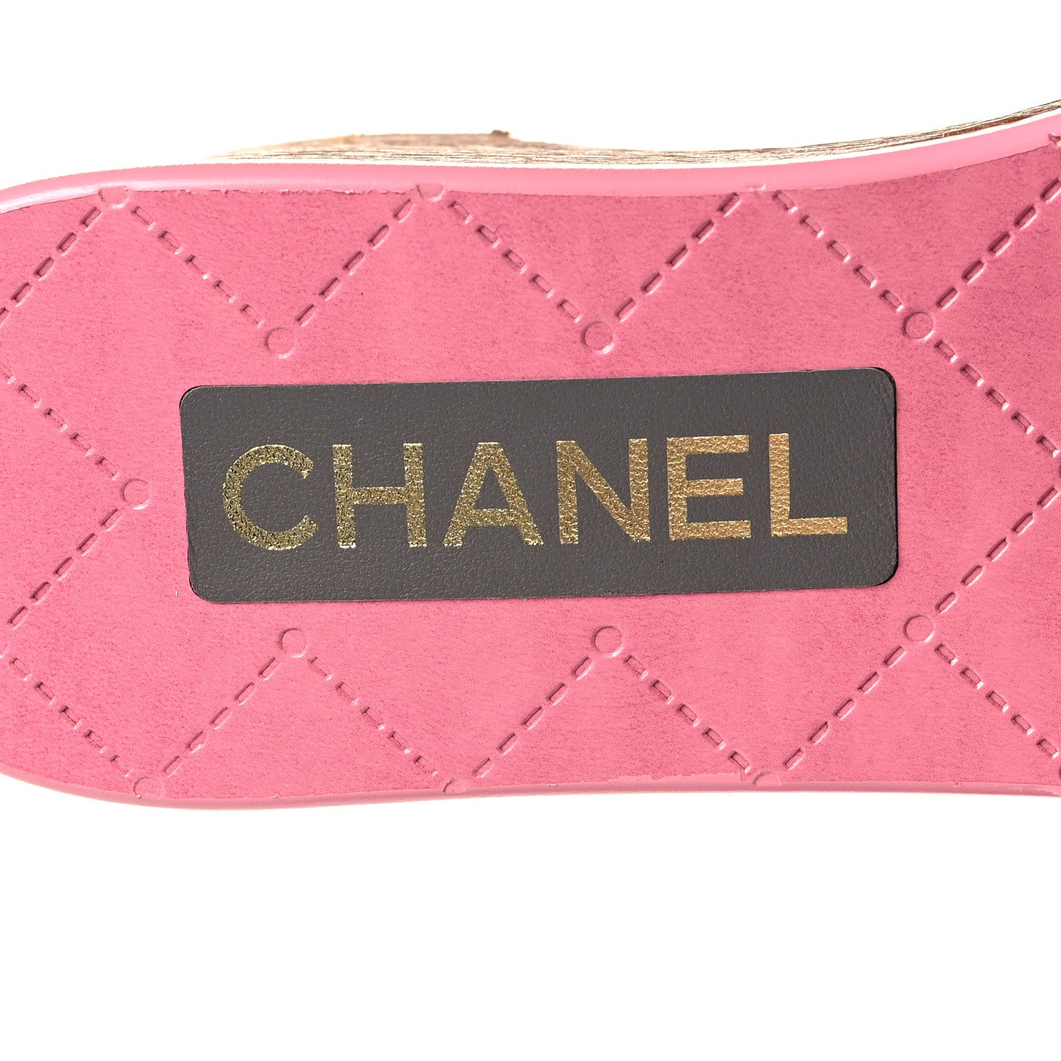 Chanel Fabric Suede Calfskin Wooden CC Clogs  37 Dark Grey Fuchsia 9 of 10